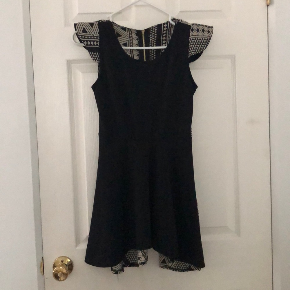 Black and cream dress